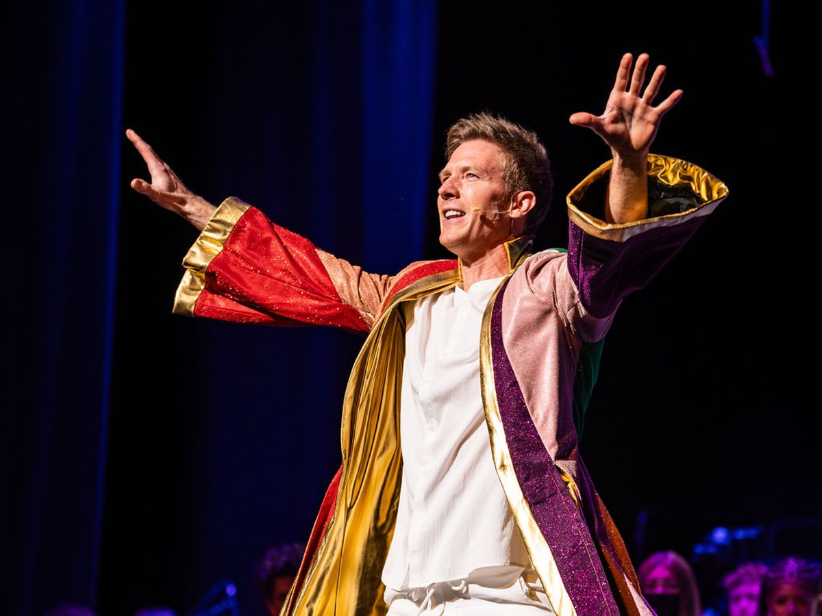 Casey Elliott as Joseph in Joseph and the Amazing Technicolor Dreamcoat